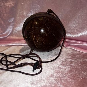 Vintage, real coconut shell purse. Handmade.